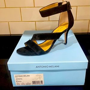 Antonio Melani black suede heels size 8 1/2